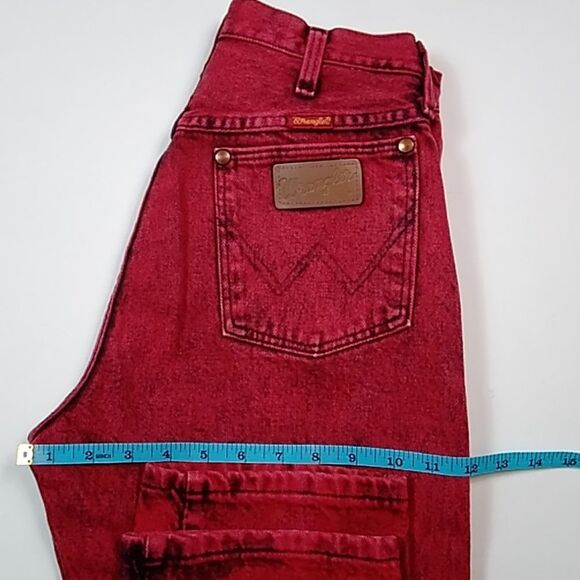 VTG Rate Wrangler 14MWZRE Made In USA 100% Cotton W's Jeans High Waist 7 X 34 - Picture 14 of 16